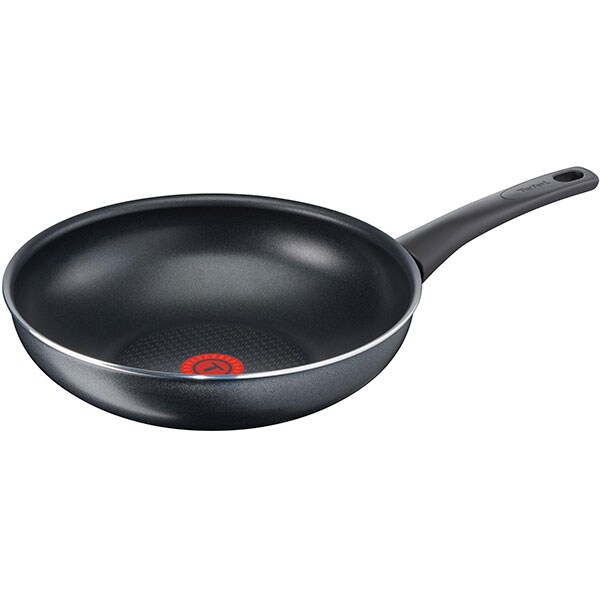 Tigaie TEFAL Elegance Wok C3671903, 28cm, aluminiu, negru