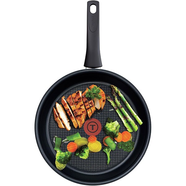 Tigaie TEFAL Elegance Wok C3671903, 28cm, aluminiu, negru