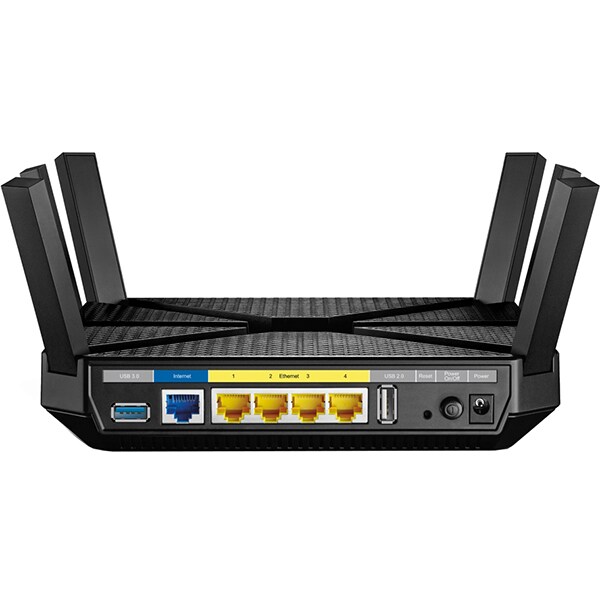 Router Wireless Gigabit TP-LINK Archer C4000, Tri-Band 750 + 1625 + 1625 Mbps, negru