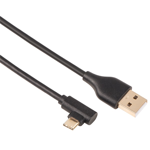 Cablu USB-C - USB 2.0 HAMA 135738, Unghi 90, 1m, negru