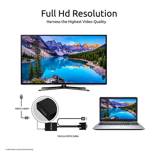 Adaptor VGA-HDMI PROMATE proLink-V2H, negru