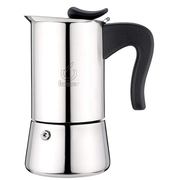 Espressor aragaz FOREVER Splendy 121311, 2 cesti, inox, argintiu