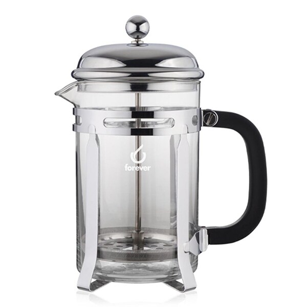 Cafetiera FOREVER French Press Infuzor 122217, 0.35l, sticla, transparent