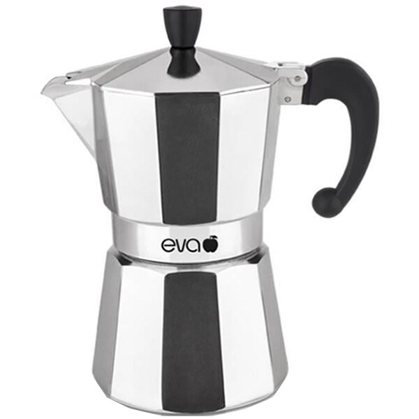 Espressor aragaz EVA Moka 20303, 2 cesti, aluminiu, argintiu
