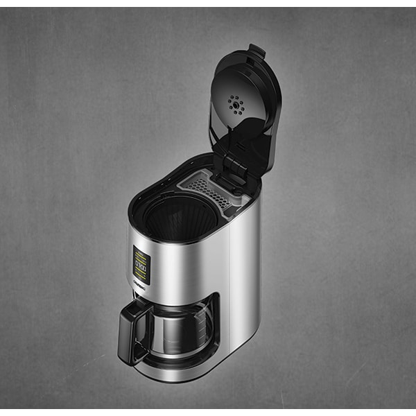 Cafetiera GRUNDIG Delisia KM7680, 1.25l, 1000W, 10 cesti, argintiu-negru