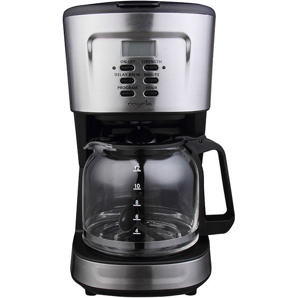 Cafetiera MYRIA MY4442, 1.5l, 900W, 12 cesti, argintiu-negru
