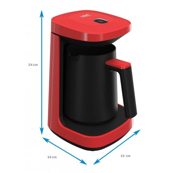 Aparat cafea turceasca BEKO TKM2940K, 0.26l, 600W, rosu-negru