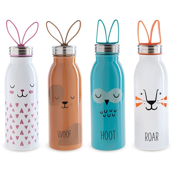 Sticla ALADDIN Zoo 1008124007, 0.43l, inox, albastru