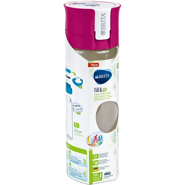 Sticla filtranta BRITA Fill&Go Vital BR1020102, 0.6l, roz-transparent