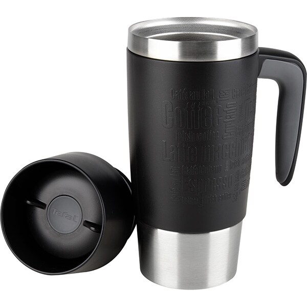 Cana termica pentru calatorie TEFAL K3073114, 0.36l, otel, negru