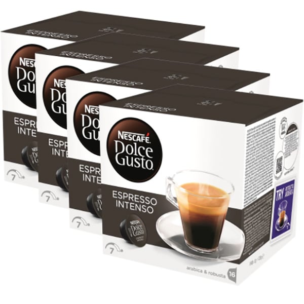 Capsule cafea NESCAFE Espresso Intenso, compatibile Dolce Gusto, 64 capsule, 448g
