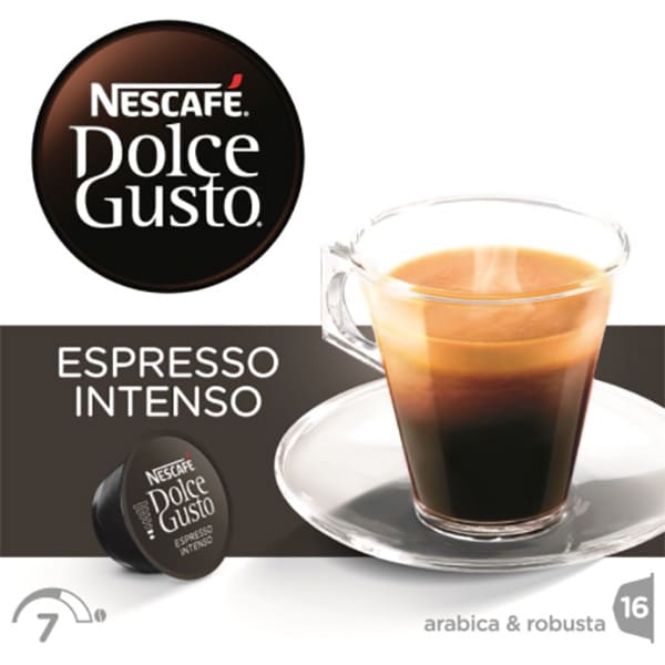 Capsule cafea NESCAFE Espresso Intenso, compatibile Dolce Gusto, 64 capsule, 448g