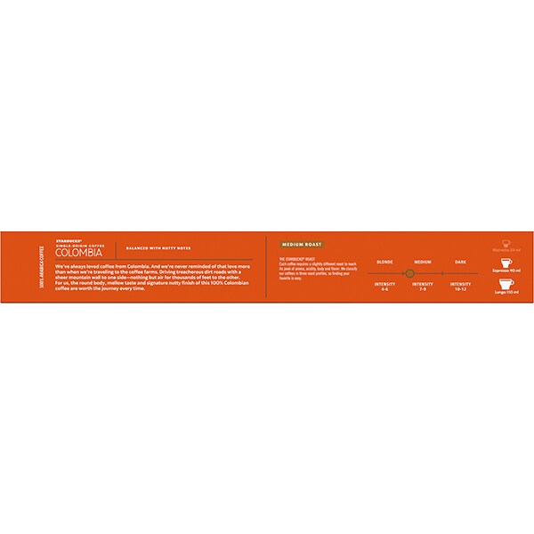 Capsule cafea STARBUCKS Single-Origin Colombia, compatibile Nespresso, 10 capsule, 57g