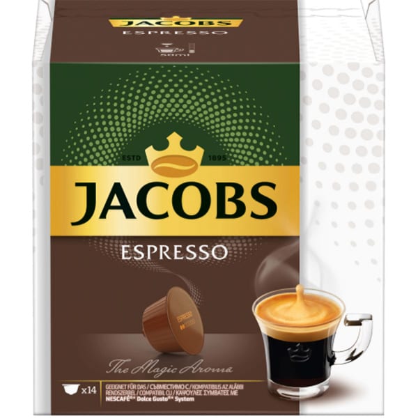 Capsule cafea JACOBS Espresso, compatibile Dolce Gusto, 14 capsule, 84g