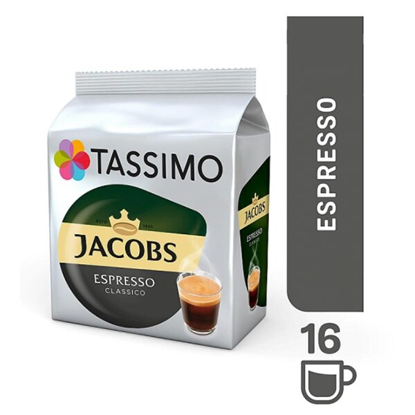 Capsule cafea JACOBS Espresso, compatibile Tassimo, 16 capsule, 118.4g