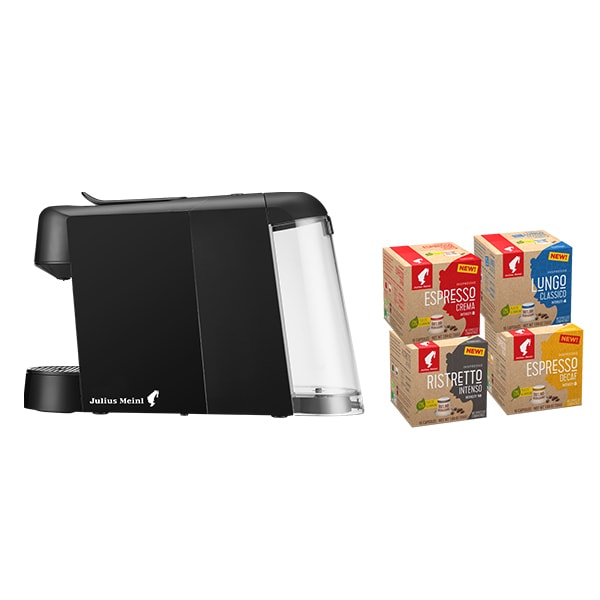 Pachet: Espressor capsule JULIUS MEINL + 300 capsule 94998, 1l, 1450W, 15 bar, negru