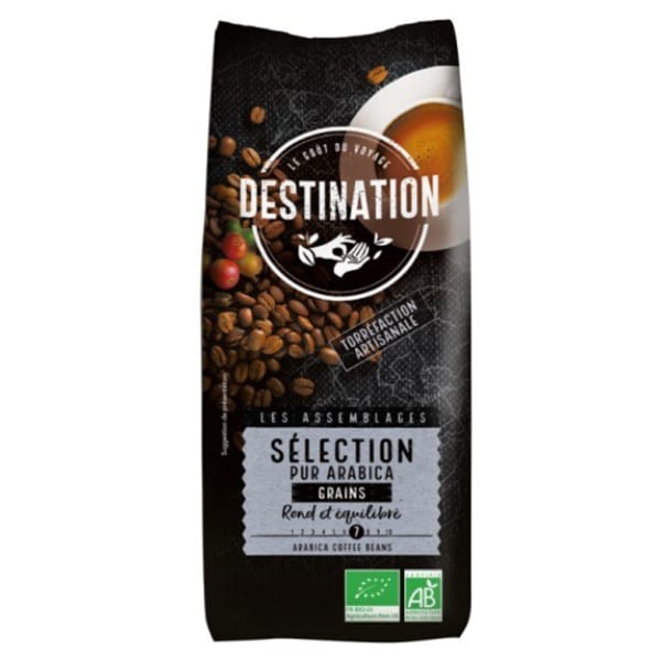 Cafea boabe DESTINATION Pur Arabica Exception Bio NV000007, 1000g