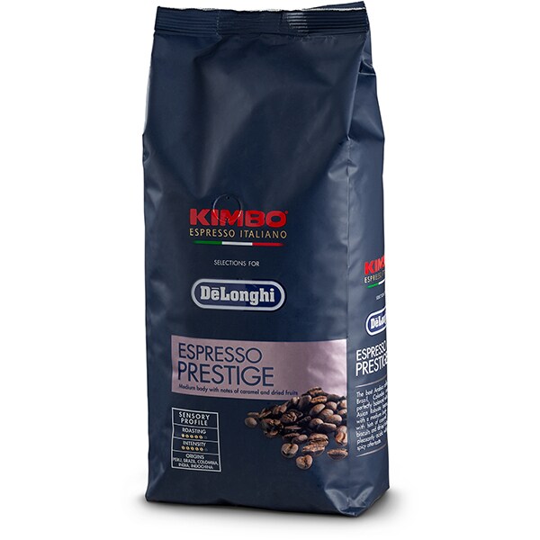 Pachet cafea boabe DELONGHI Kimbo, 4 x 250g + Set 2 pahare espresso 60ml
