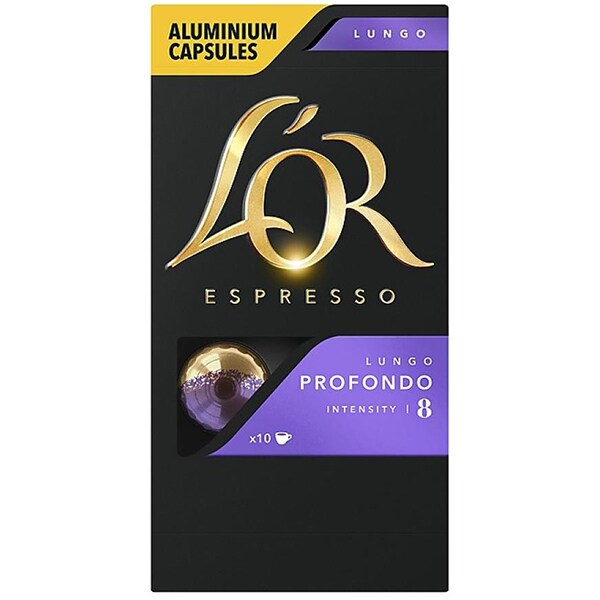 Pachet capsule cafea L'OR 10 buc Espresso Splendente + 10 buc Lungo Profondo + 10 buc Espresso Decaffeinato, compatibile Nespresso, 156g