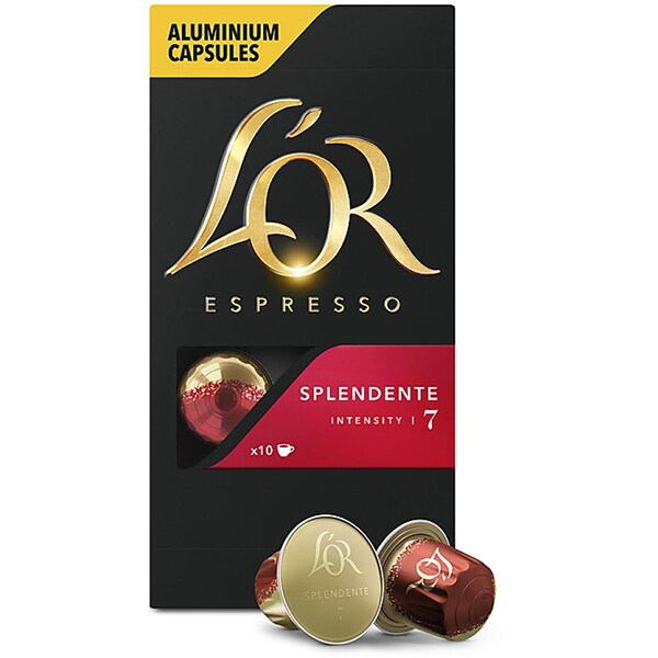 Pachet capsule cafea L'OR 10 buc Espresso Splendente + 10 buc Lungo Profondo + 10 buc Espresso Decaffeinato, compatibile Nespresso, 156g