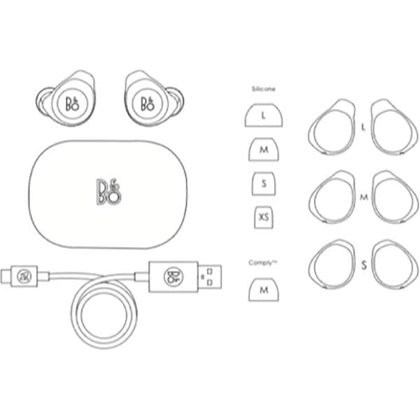 Casti BANG & OLUFSEN Beoplay E8 Motion, True Wireless, Bluetooth, In-Ear, Microfon, alb