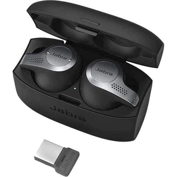 Casti JABRA Evolve 65t, True Wireless, Bluetooth, In-ear, Microfon, Noise Cancelling, negru