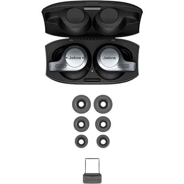 Casti JABRA Evolve 65t, True Wireless, Bluetooth, In-ear, Microfon, Noise Cancelling, negru