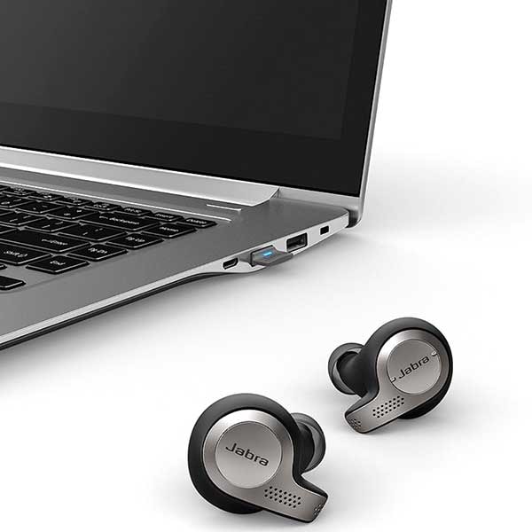 Casti JABRA Evolve 65t, True Wireless, Bluetooth, In-ear, Microfon, Noise Cancelling, negru