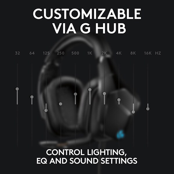 Casti Gaming LOGITECH G635, 7.1 surround, multiplatforma, 3.5mm, negru