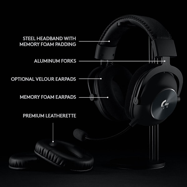 Casti Gaming Wireless LOGITECH Pro X LIGHTSPEED, 7.1 surround, multiplatforma, negru