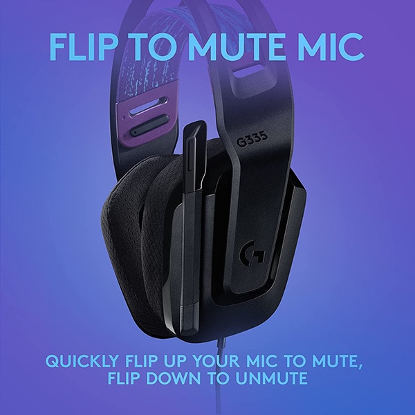 Casti Gaming LOGITECH G335, multiplatforma, 3.5mm, negru