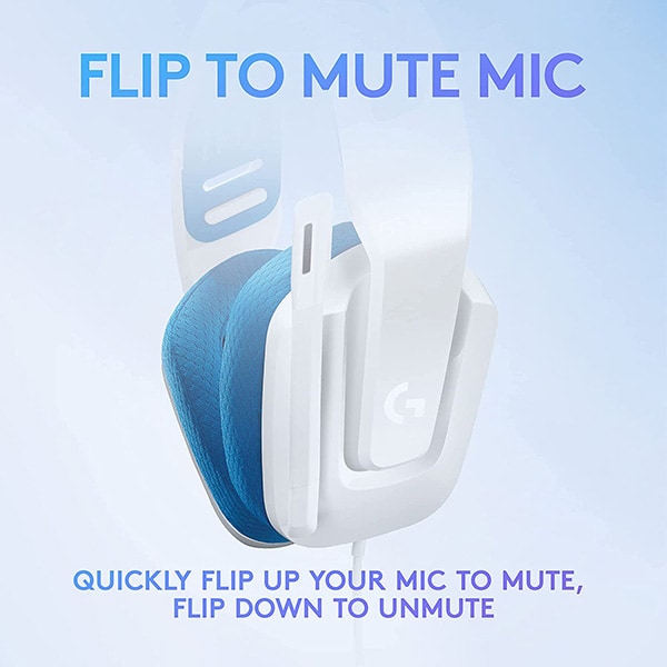 Casti Gaming LOGITECH G335, multiplatforma, 3.5mm, alb