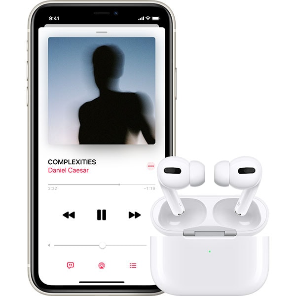 Casti APPLE AirPods Pro, True Wireless, Bluetooth, In-Ear, Microfon, Noise Cancelling, Alb