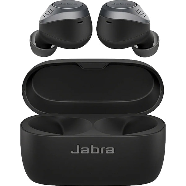 Casti JABRA Elite 75t, True Wireless, Bluetooth, In-Ear, Microfon, Noise Cancelling, Titanium Black