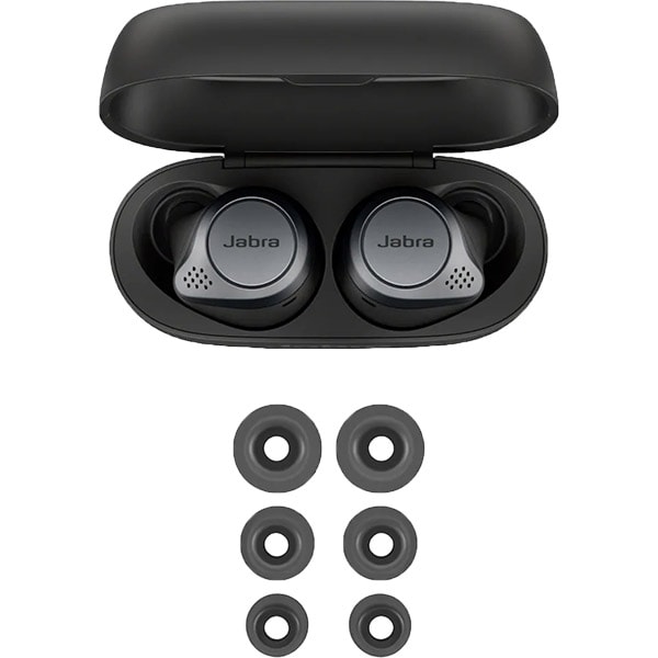 Casti JABRA Elite 75t, True Wireless, Bluetooth, In-Ear, Microfon, Noise Cancelling, Titanium Black
