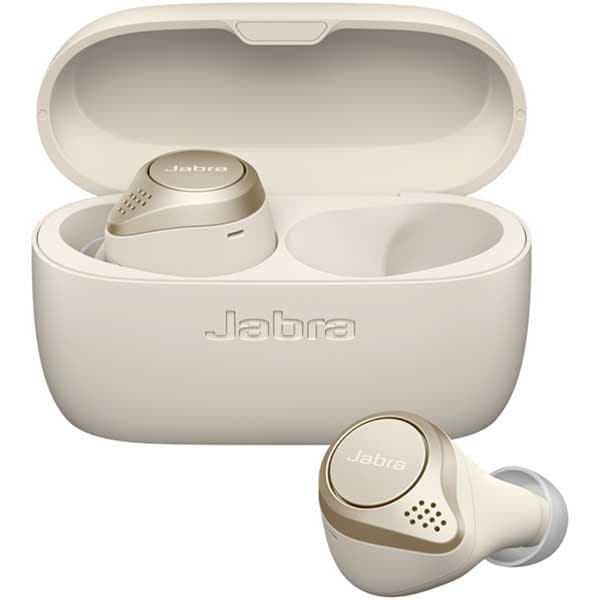 Casti JABRA Elite 75t, True Wireless, Bluetooth, In-ear, Microfon, Noise Cancelling, Gold Beige