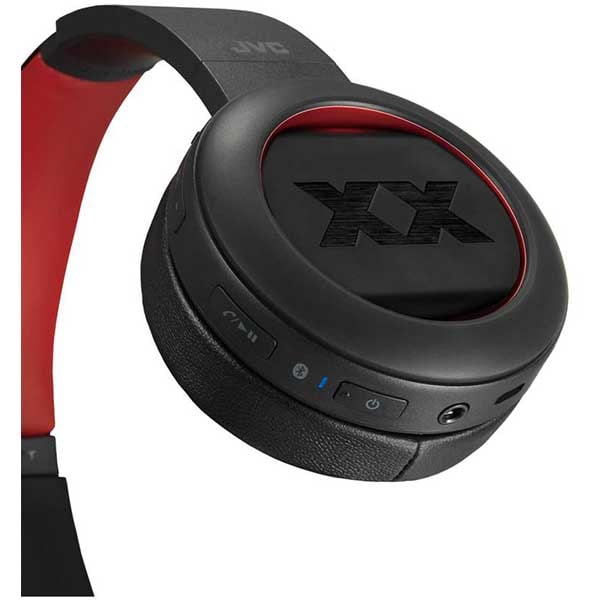 Casti JVC HA-XP50BT-RE, Bluetooth, NFC, On-Ear, Microfon, negru