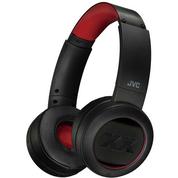 Casti JVC HA-XP50BT-RE, Bluetooth, NFC, On-Ear, Microfon, negru
