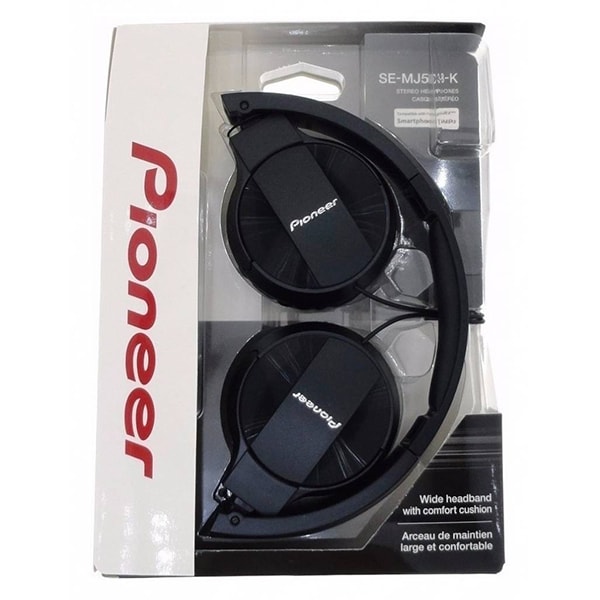 Casti PIONEER SE-MJ503-K, Cu Fir, On-Ear, negru