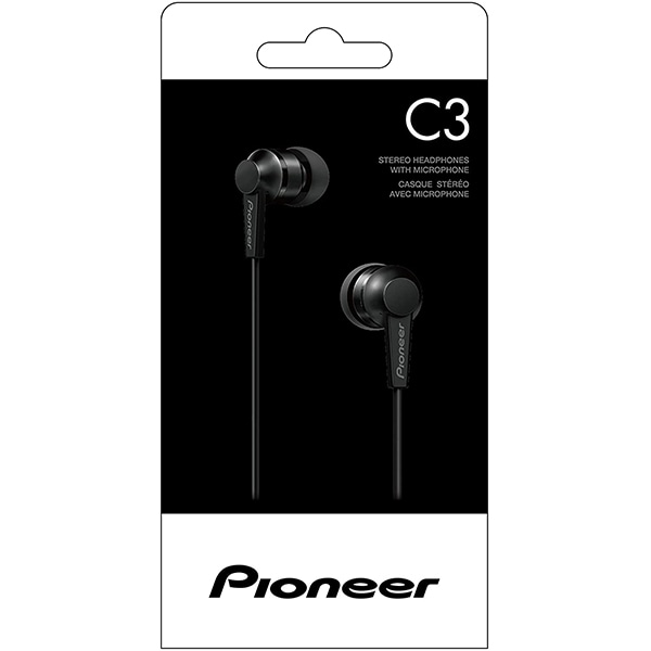 Casti PIONEER SE-C3T, Cu Fir, In-Ear, Microfon, negru