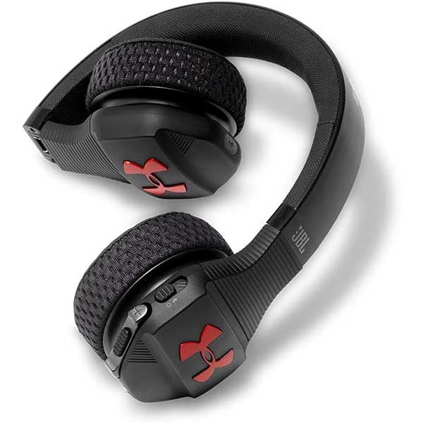 Casti JBL Under Armour Wireless Train, Bluetooth, On-ear, Microfon, negru-rosu