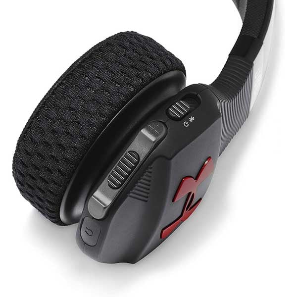 Casti JBL Under Armour Wireless Train, Bluetooth, On-ear, Microfon, negru-rosu