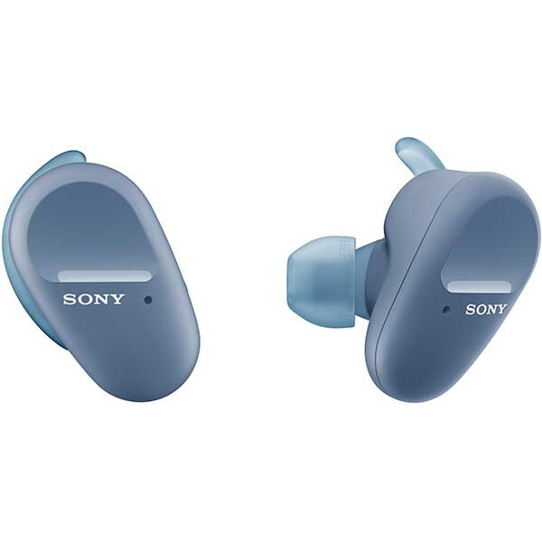 Casti SONY WF-SP800N, True Wireless, Bluetooth, In-Ear, Microfon, EXTRA Bass, Noise Cancelling, albastru
