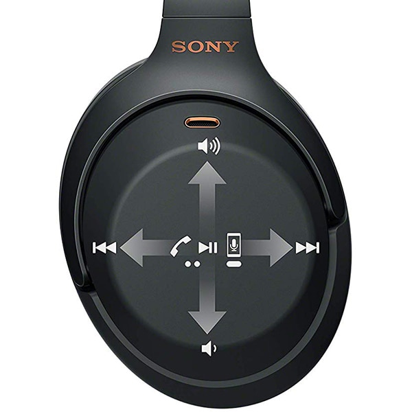 Casti SONY WH-1000XM3B, Bluetooth, NFC, On-Ear, Microfon, Noise Cancelling, negru