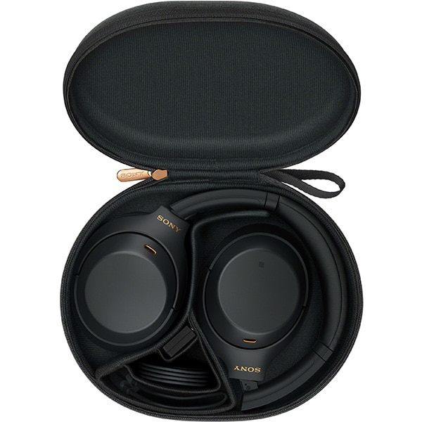 Casti SONY WH-1000XM4, Bluetooth, NFC, Over-Ear, Microfon, Noise Cancelling, negru
