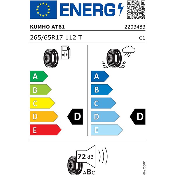 Anvelopa vara KUMHO AT61 265/65R17 112T
