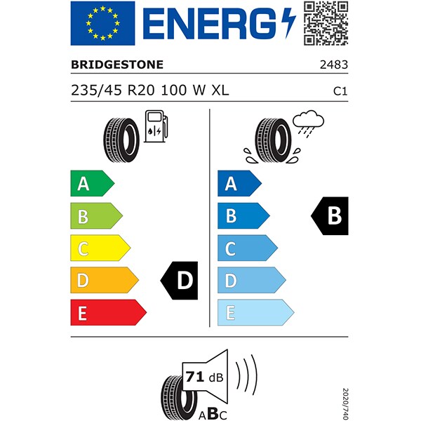 Anvelopa vara BRIDGESTONE Dueler HP Sport 235/45R20 100W