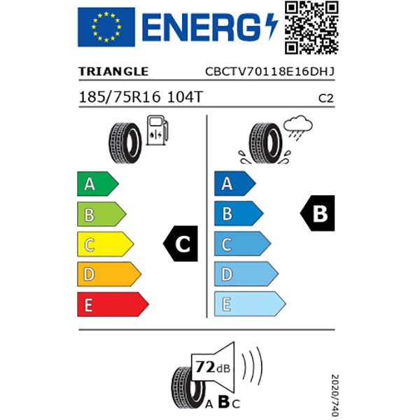 Anvelopa vara TRIANGLE ConneX Van TV701 185/75R16C 104/102T