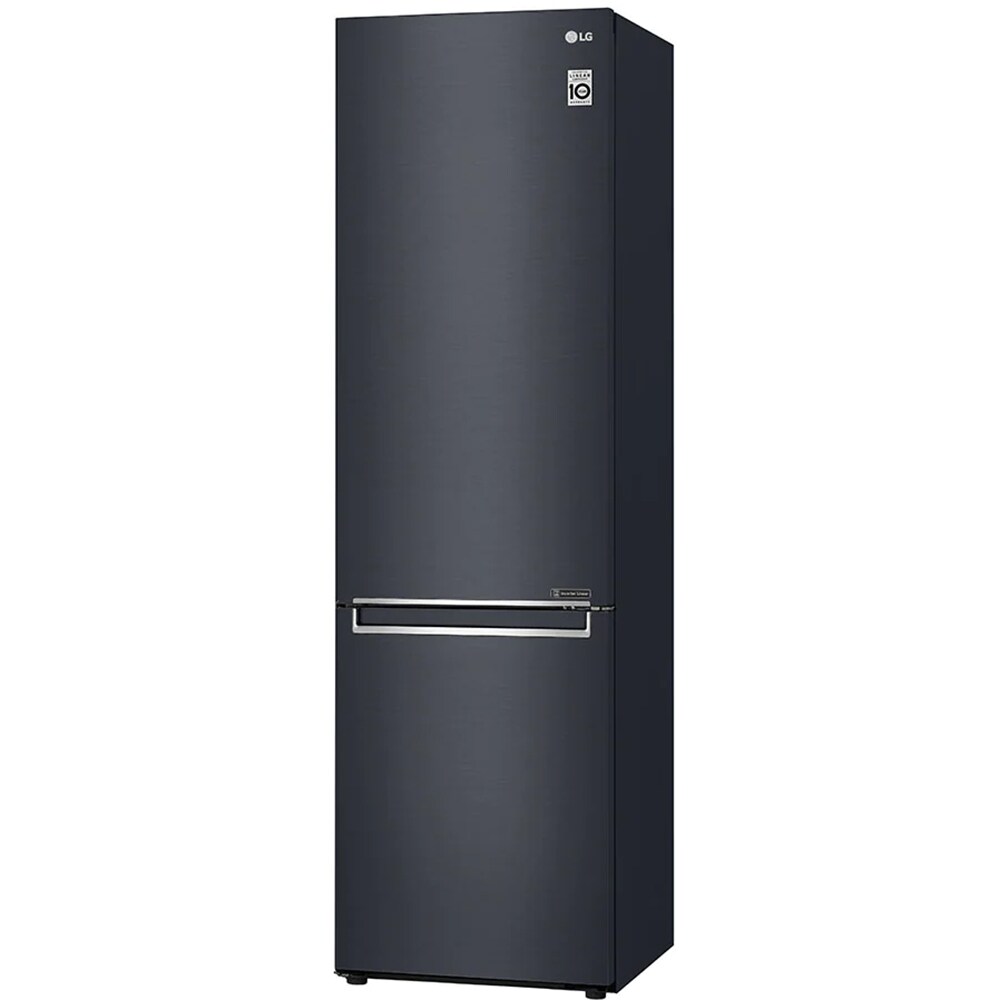 Combina frigorifica LG GBB72MCEFN, No Frost, 384 l, H 203 cm, Clasa D, Smart Diagnosis, negru