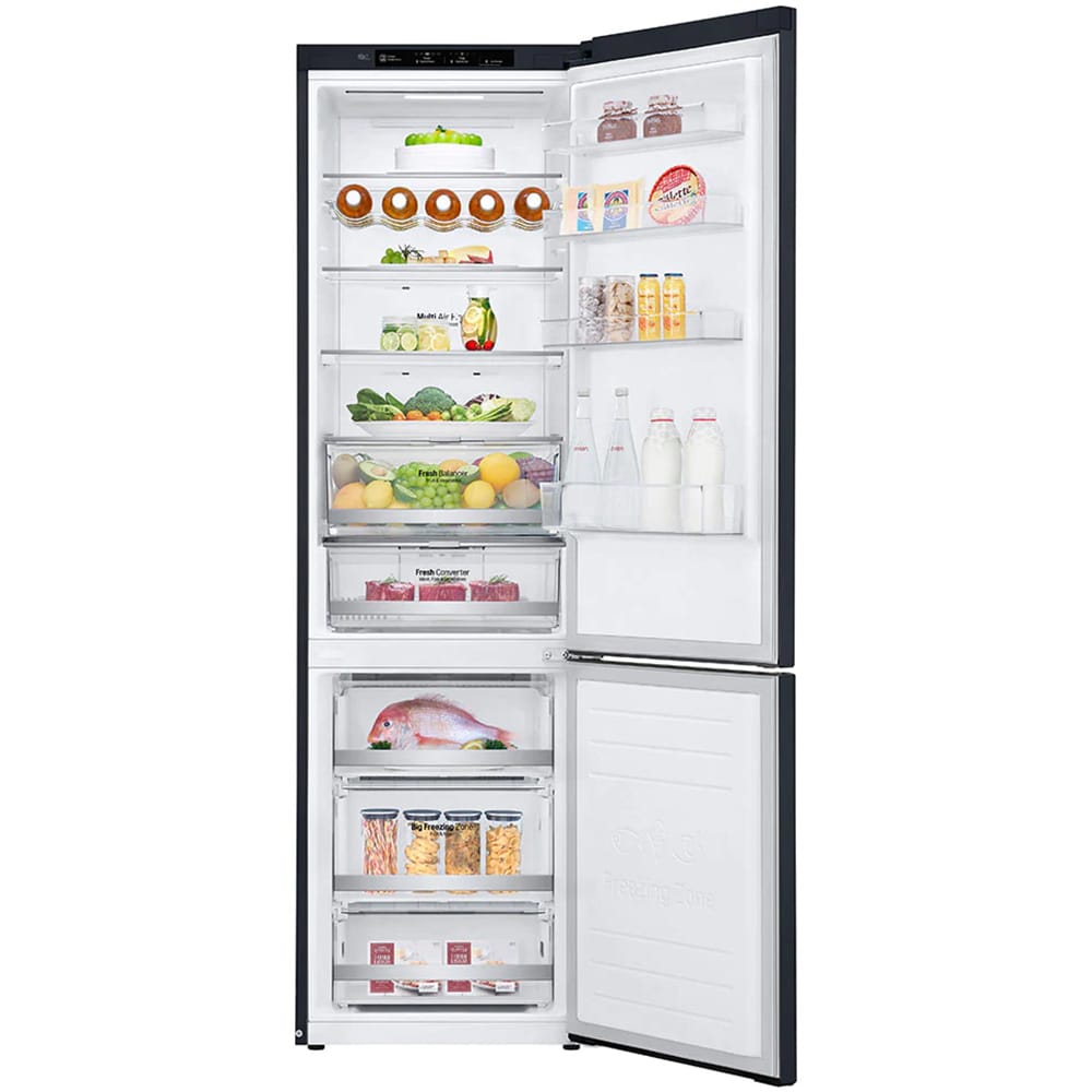 Combina frigorifica LG GBB72MCEFN, No Frost, 384 l, H 203 cm, Clasa D, Smart Diagnosis, negru